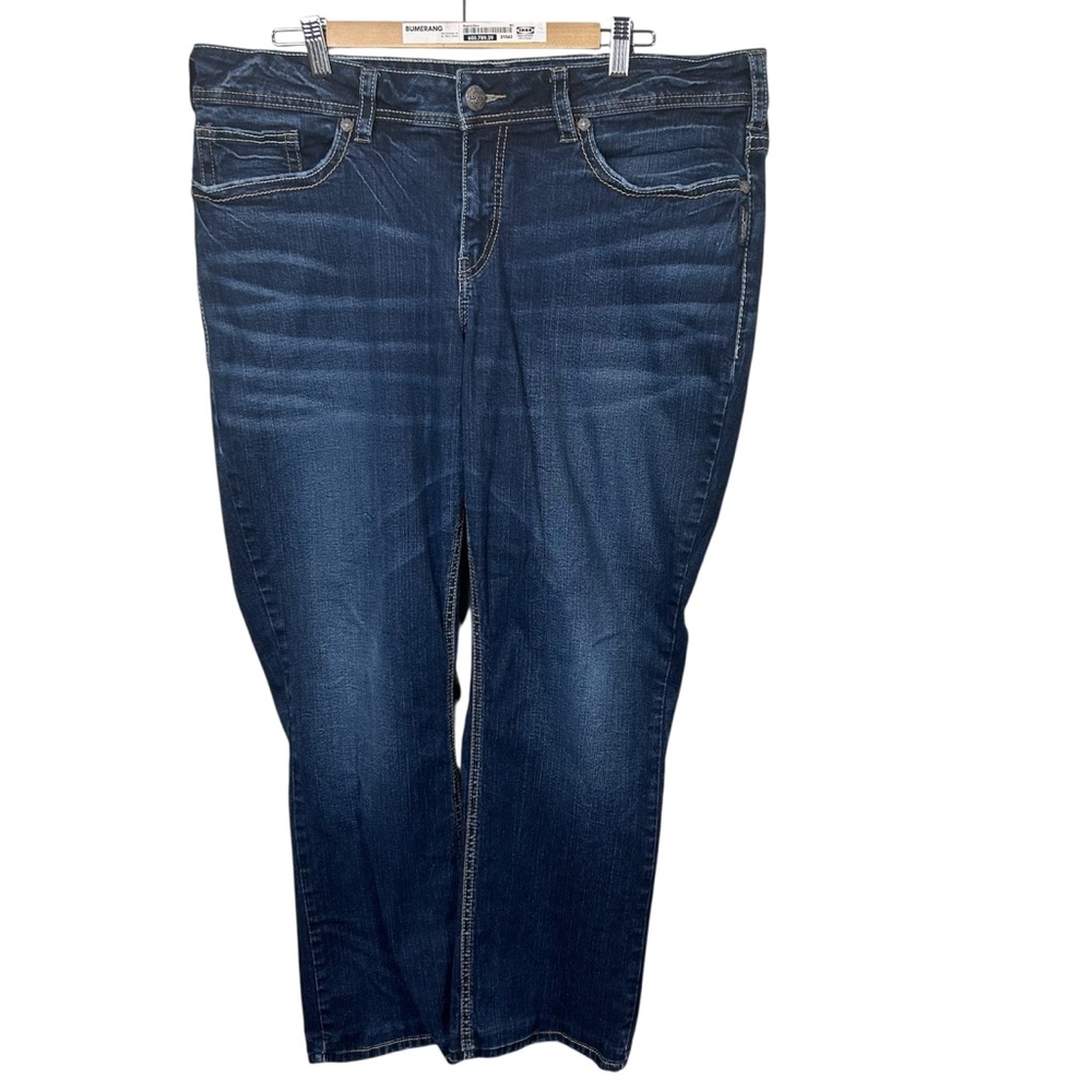 Silver Jeans women’s size 18 suki mid baby boot blue denim pants Cotton‎ Blend